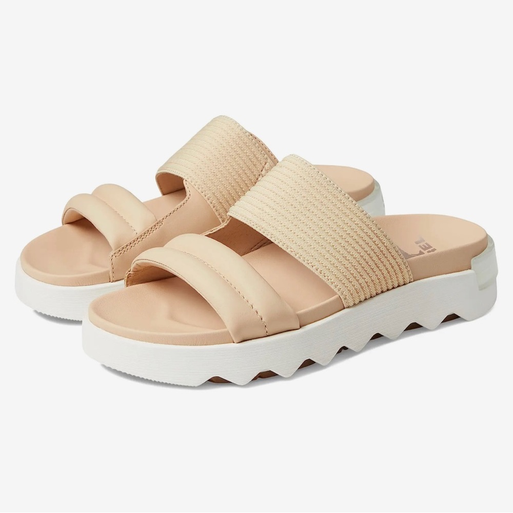 SOREL Women’s Viibe Slide in Nova Sand, Sea Salt